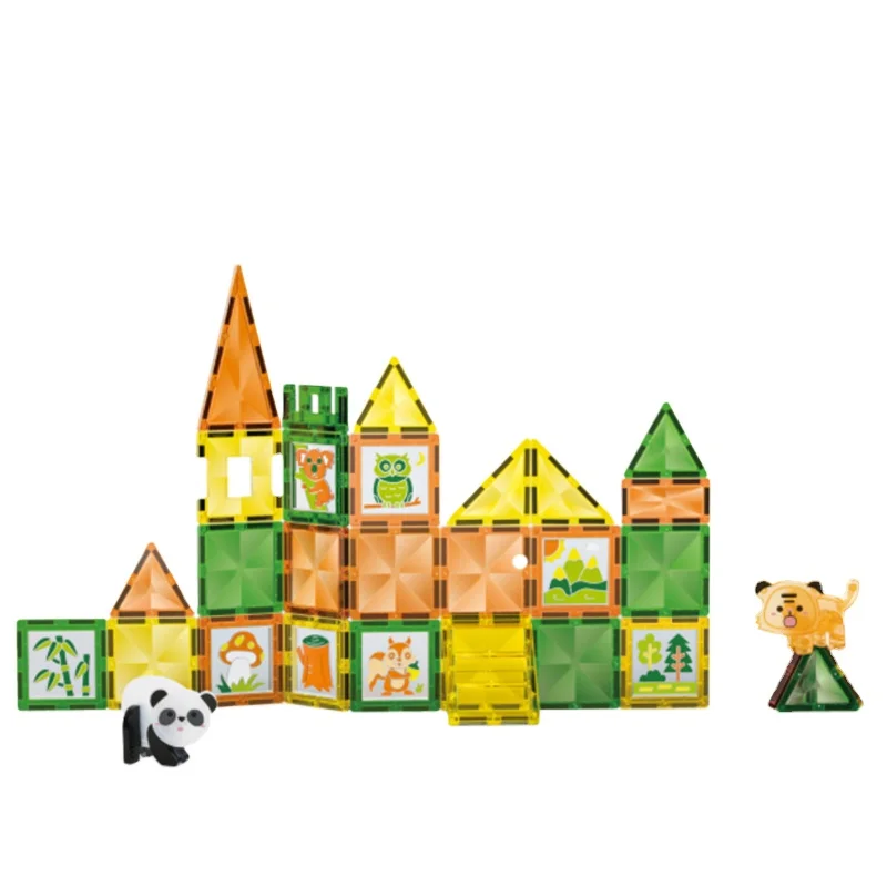 OEM ODM Custom DIY Colorful Glue Gel Painting Children Kids Tiles Educational Building Block Sets Magnets Wholesale Plastic Toys