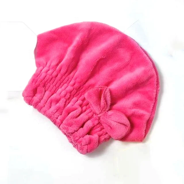 bowknot shower cap lantern dry hair bath sauna hat portable soft hair drying cap bonnet