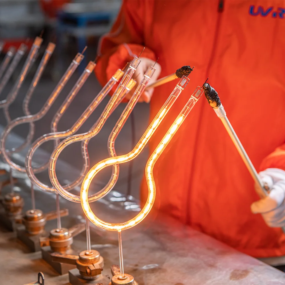 UVIR customized Round Halogen Oven Light ir quartz tube infrared heating 1000w