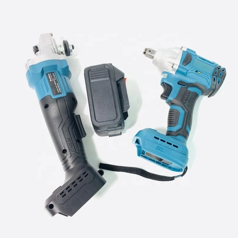 21v li-ion Power tools Combo Kits battery power cordless electric wrench and angle grinder cutting machine