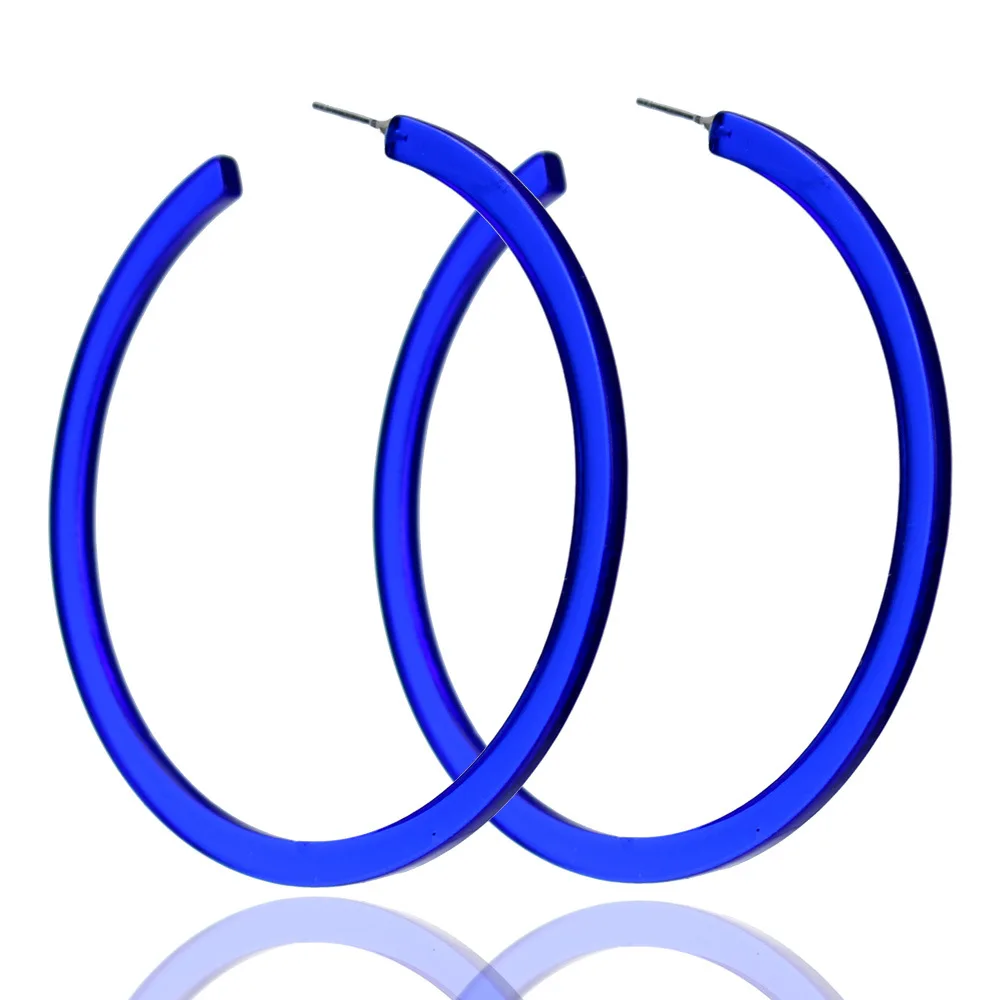 Summer Acrylic Hoop Earring Neon Color Large Earring Hoops