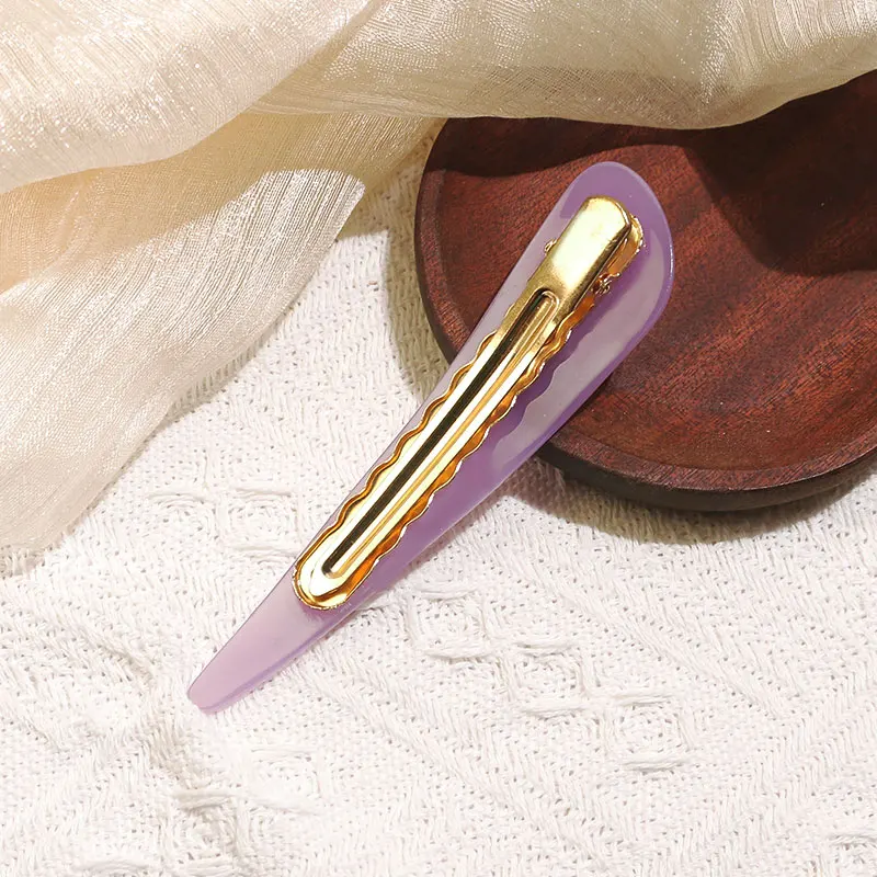 XinMei cellulose acetate hair clips factory wholesale solid color army green hair clips plain large size hair clips for women