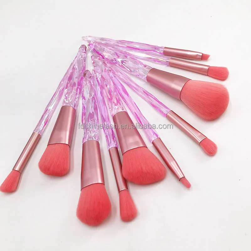 Diamond Make Up Brushes Set Up Brushes 10pcs professional private label matte golden makeup brush set