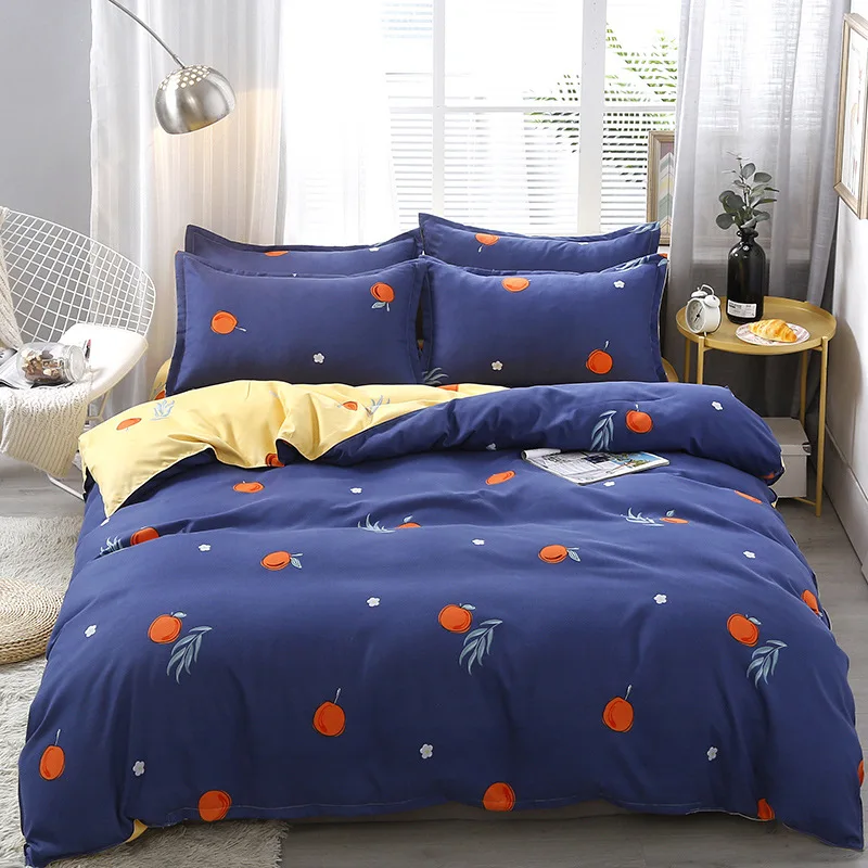 Thick and warm products are selling well 4pcs flax linen bedding set bedding