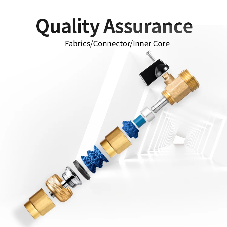 
25FT 50FT 75FT 100FT Expandable Garden Hose double layers solid brass fitting Expandable Water Hose 