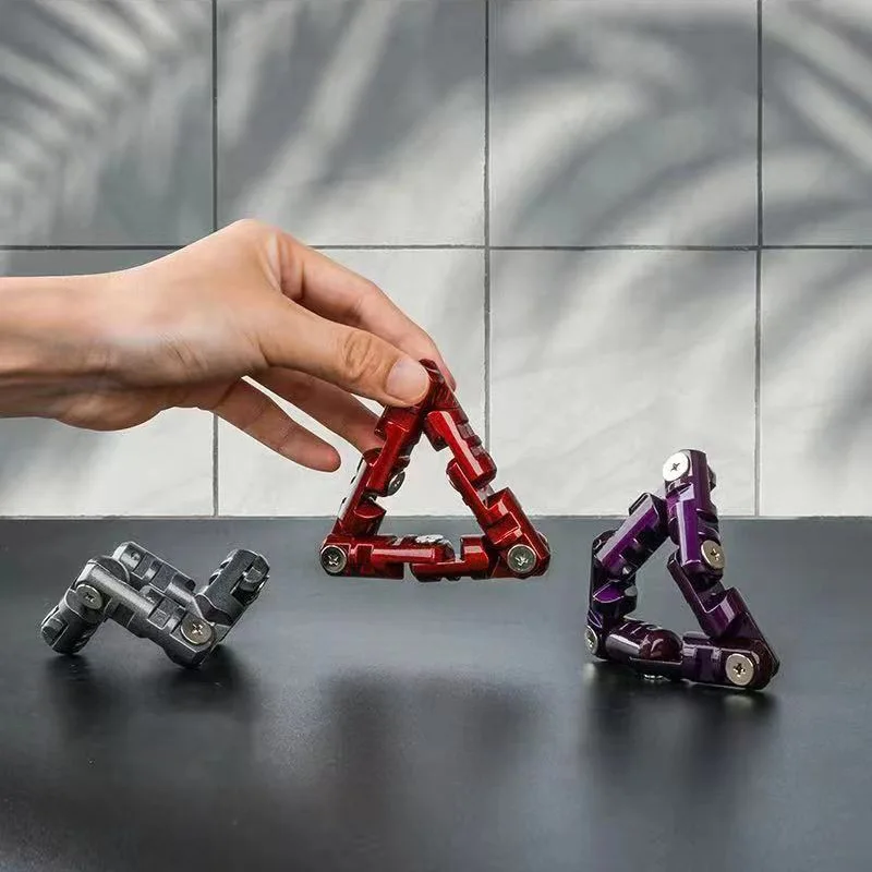 Triangular Fidget Roller Metal Fidget Toys Autism Sensory Toys Hand Spinner Anxiety Stress Relief Creative Toys