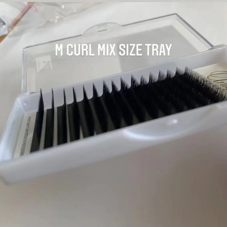 Private Label eyelashes easy fan lash extensions cashmere eyelash extensions L M curl  volume  eyelash extension
