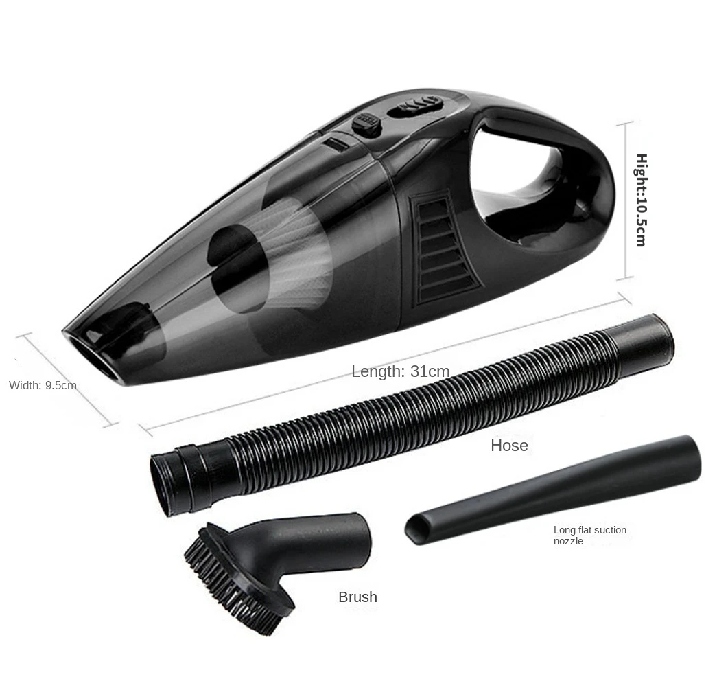 High-Power Portable Handheld Car Vacuum Cleaner Dust Blower 6000pa Suction Super Efficient Plastic Material for Cleaning