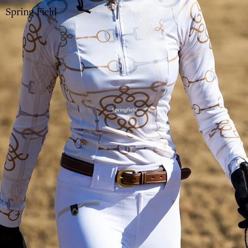 SF Horse Riding Base Layer Longines Equestrian Clothing Manufacturer Racing Shirt Tops Unique Sublimation Pattern