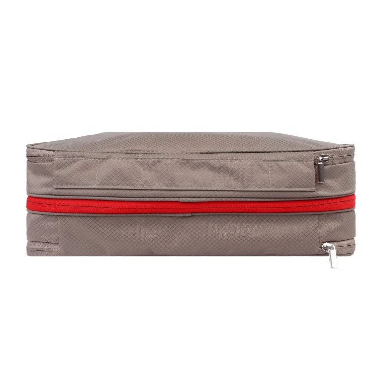 Travel compressible storage bag waterproof double travel organizer portable clothing packages