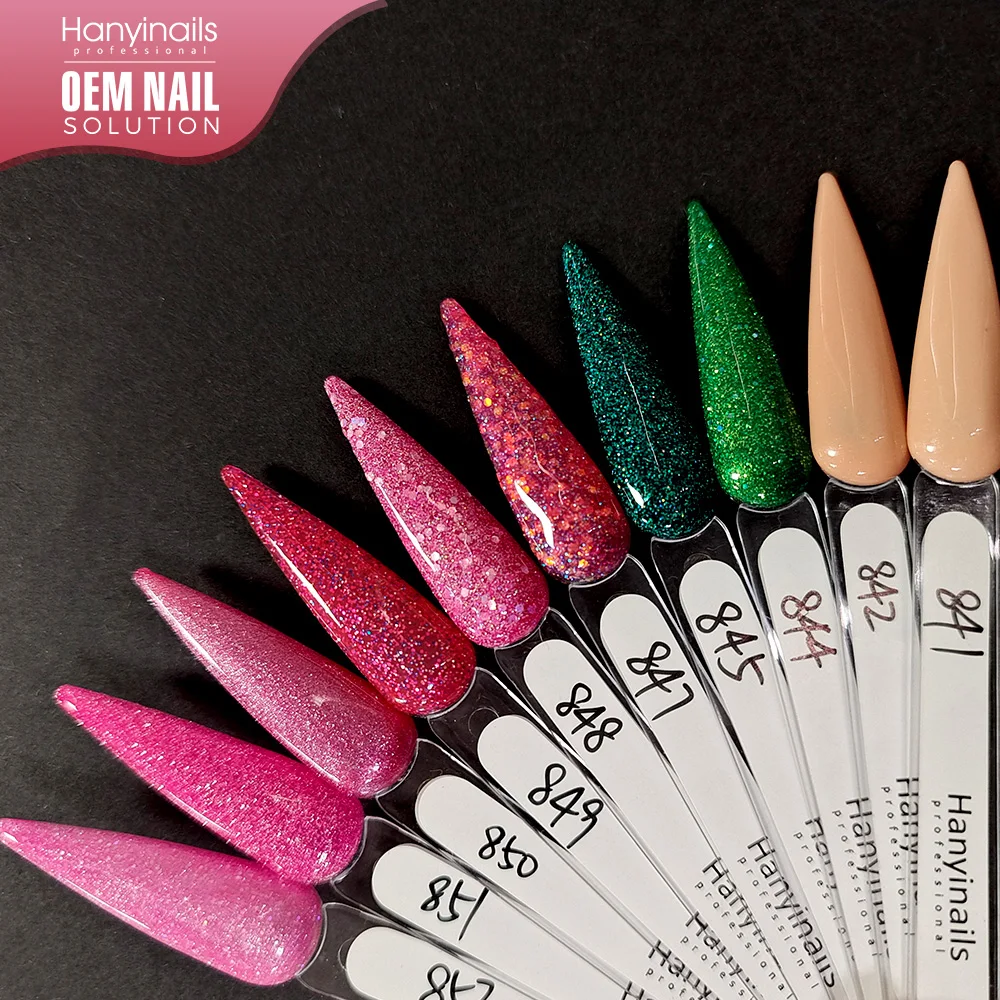 Hanyinails One Stop OEM Solution фабричное предложение профессиональный УФ-гель Гель-лак для ногтей с красными блестками