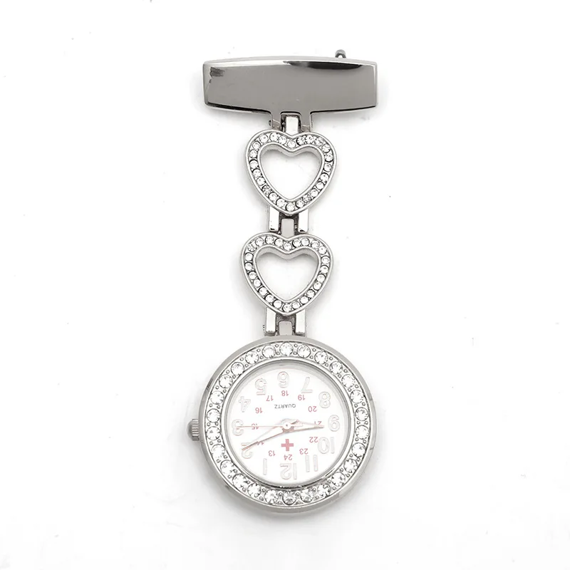Nurse Watch with Second Hand stainless steel Classic Nurses Doctors Paramedic Tunic Lapel Pin-on Brooch Quartz Fob Watch