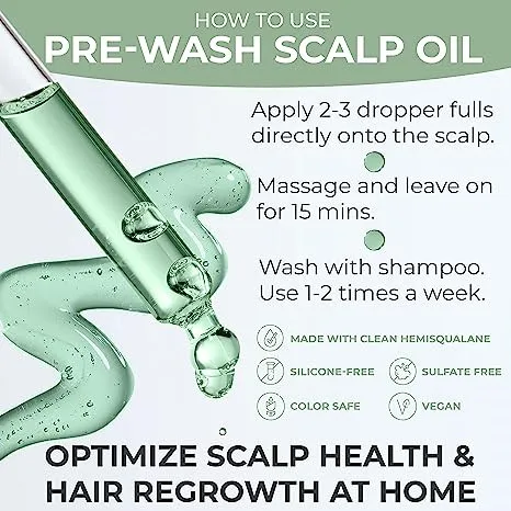 Hair care products natural essential oil rosemary tea tree oil pre wash hair oil & hair growth serum