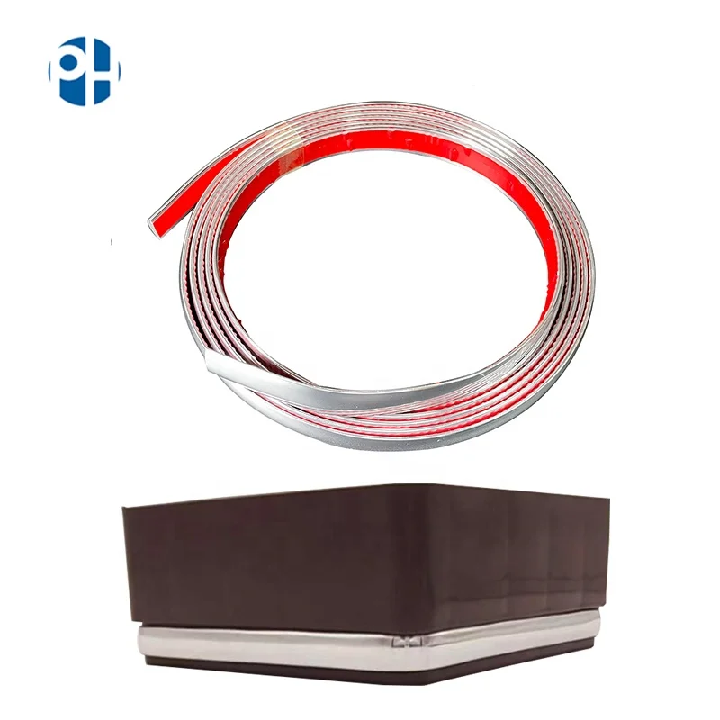 PH Gold Silver PVC Furniture Decorative Strip Sofa Base Edge Plastic Edge Sealing Strip