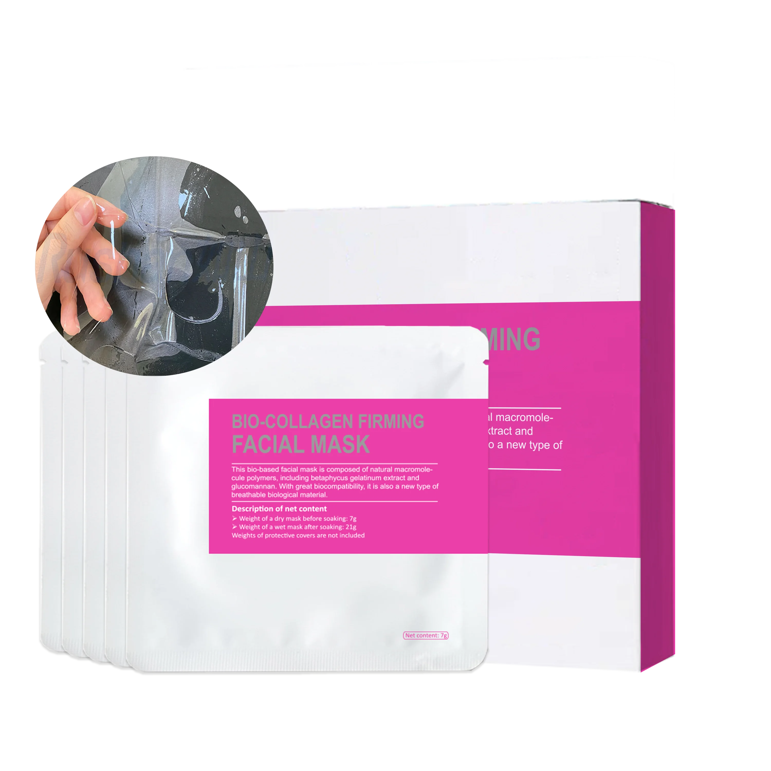 Manufacturer Firming Collagen fragrance-free Face Mask Anti-wrinkle Transparent Anti-aging Facial Mask