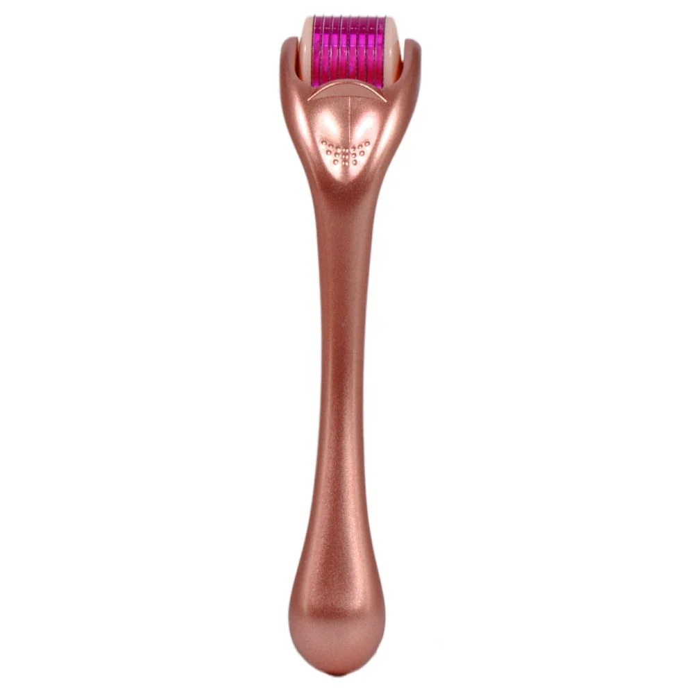 Hot Amazo n Wholesale Healthy Care 540 Micro Needle Derma Roller Wrinkle Scar Large Pore Derma Needle Roller in Rose Gold