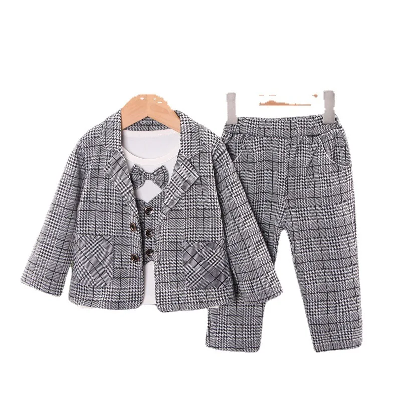 Hot Sale Long Sleeve, Onam Dress Boy Suits Vest Classic Versatile Prom Outfits For Guys Casual/