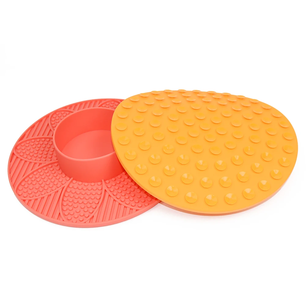 BPA Free Food Grade Silicone Pet Slow Feeding Bowls Non Slip Dishwasher Safe Lick Mat for Dogs and Cats