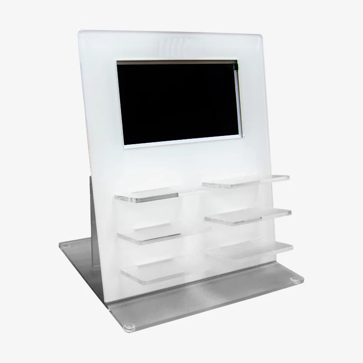 Design acrylic eyewear display with LCD screen led sunglasses display rack for glasses store