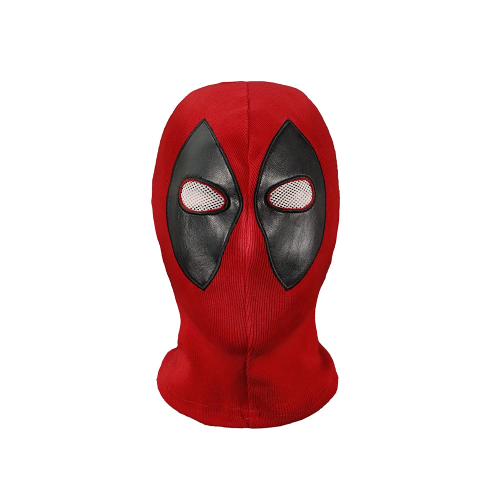 Molezu OEM/ODM Deadpool Flexible Knitted Fabric Full Head Mask Halloween Cosplay Deadpool Tights Hood Party Masks For Adults