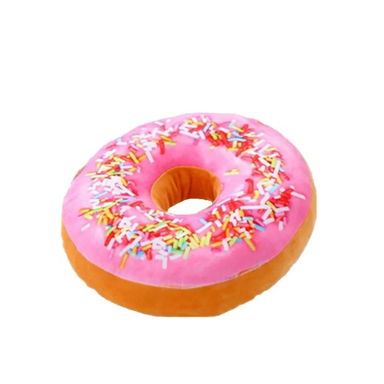 
New Cute Soft Plush Colorful Donut Pillow Cushion For Car Seat Kids Gift 
