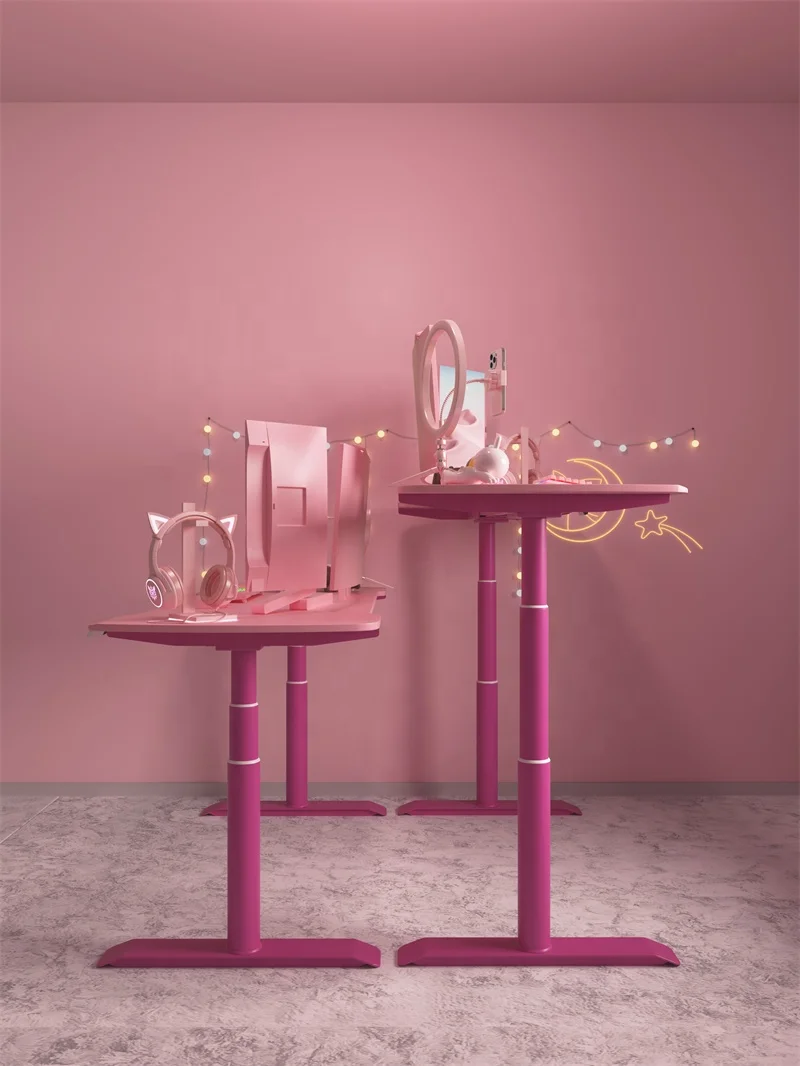 Top Quality adjustable height table fiber tabletop gaming Table Lift Office furniture workstations Smart Desk With Dual Motor