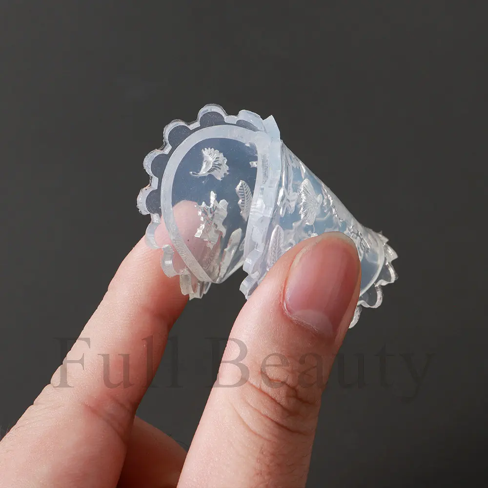 Silicone Carving Mold 3D Various Heart Shaped Bow Flower Fish Mold Stamping Stencils UV Gel Polish Art Mould