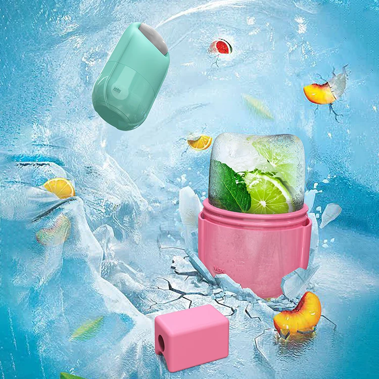 New Cooling Jade Stone Silicone Facial Ice Globes Face Cube Facial Massage Ice Facial Cubes Roller Ice Roller Cube