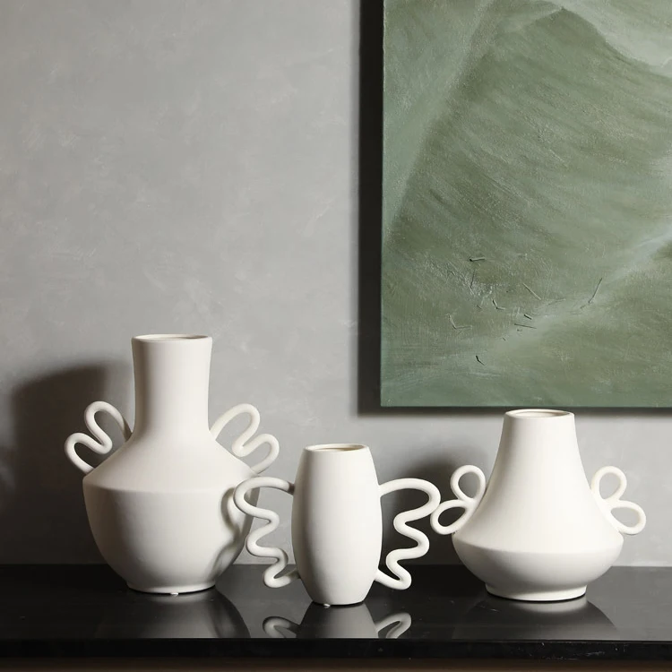 Decorative shell vase small nordic colored porcelain vase wedding centerpieces