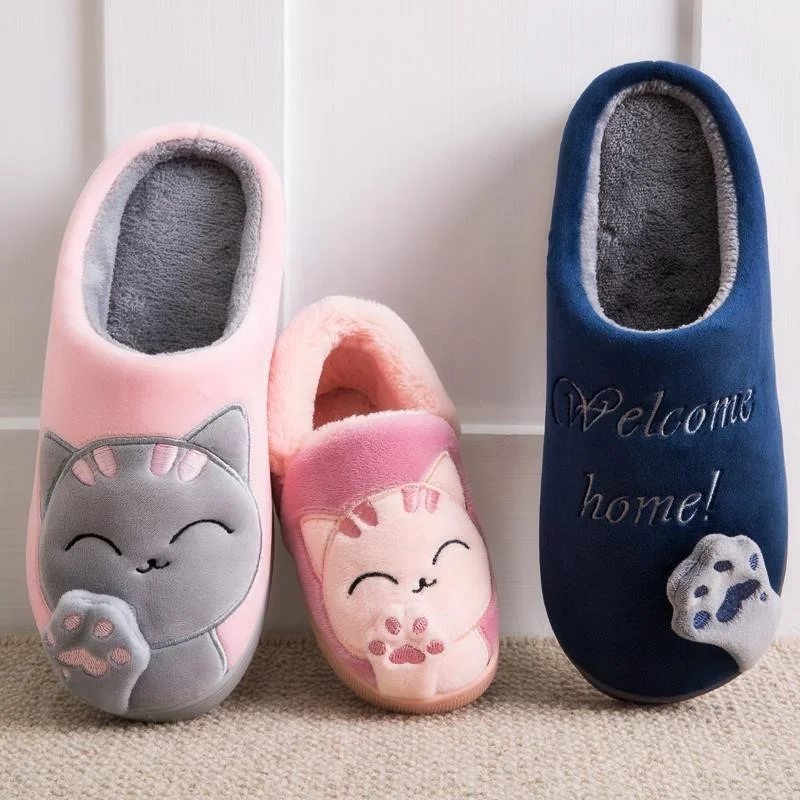 Custom Kids Cute Cartoon Winter Warm Flip Flop Shoes Baby Girls Boys Slippers