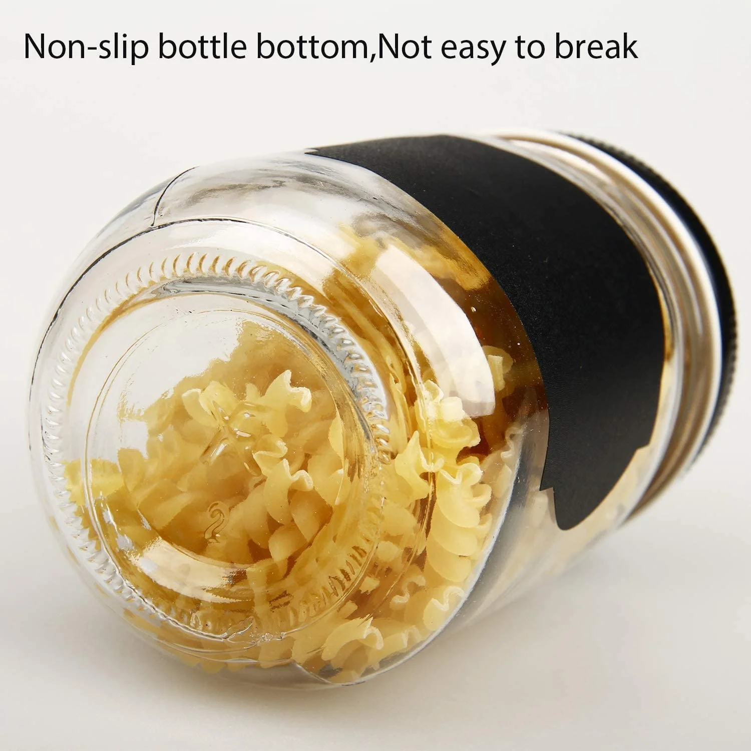 Glass Jars With Lids 12 oz,Canning Jars For Pickles And Kitchen Storage,Wide Mouth Spice Jars With Black Lids For Hon