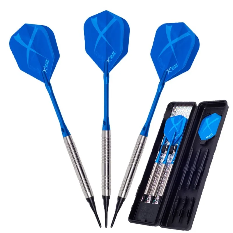 18G Professional Dart Set Soft Plastic Tip 90% Tungsten Steel Barrel Shaft Aluminum Electronic Dart