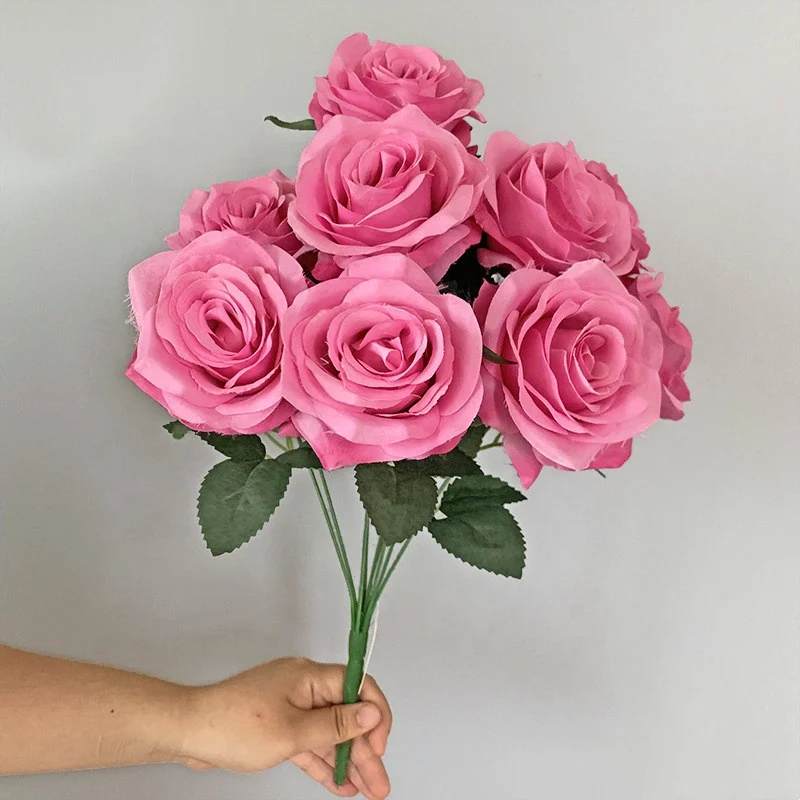 A-117 Wedding Rose Bouquet Bridal Flower Bouquet Silk Peony Artificial Flowers Rose Bouquet