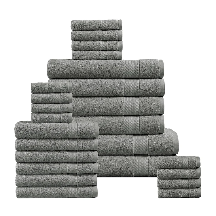 Linen Luxury 6 Piece Towel Set Oversize Soft Hand Washcloths Turkish Cotton Towels for Bathroom, Salon, Beach, Hotel