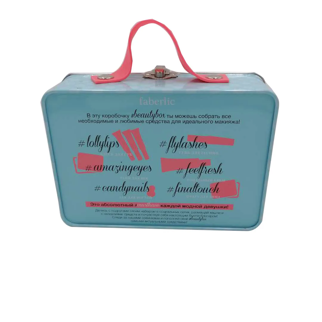 Popular rectangular Lunch tin box with handle