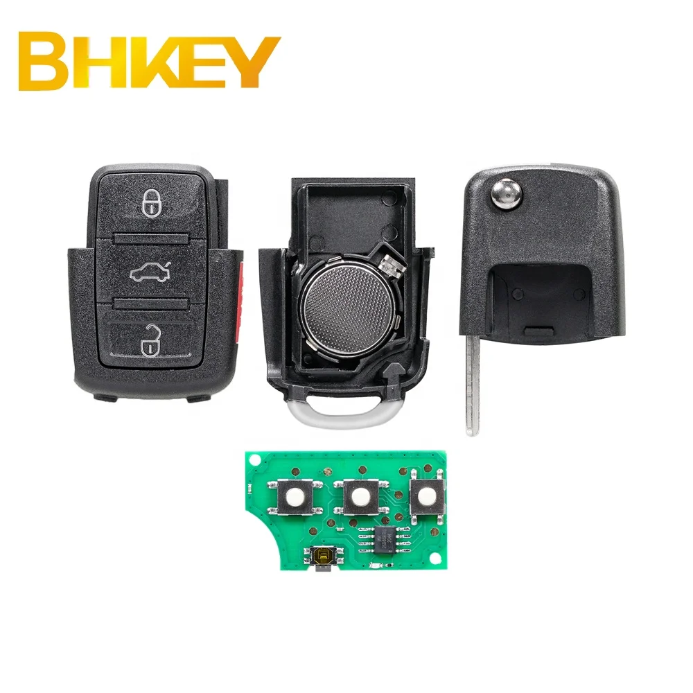 For Volkswagen Flip Remote Car Key 2B 3B 4B 433Mhz /315Mhz ID48 Chip for Beetle Golf Jetta Passat 1J0959753 1K0959753G