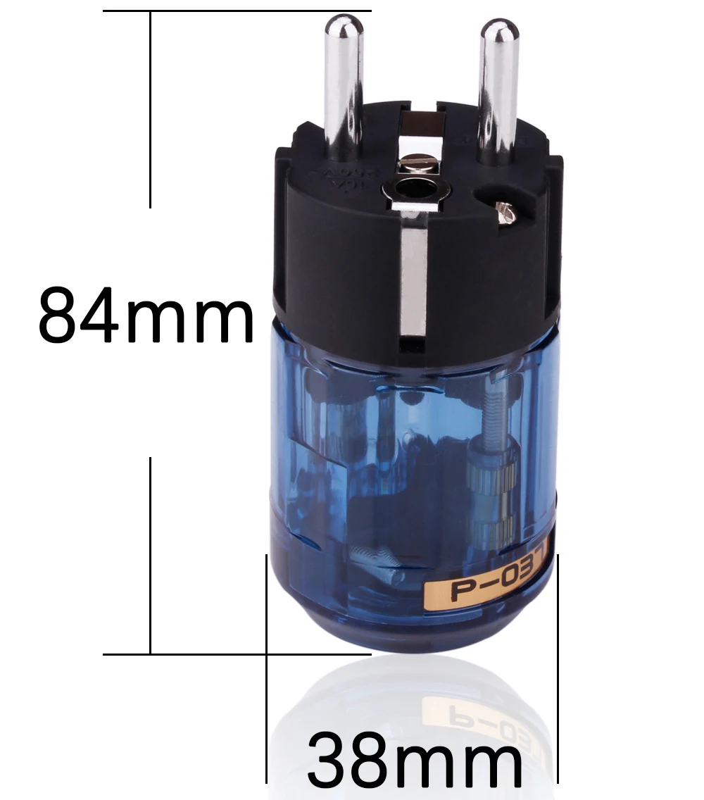 Разъем питания Hi-Fi C-037 P-037 Schuko ЕВРОПА ЕС разъем с покрытыем цвета чистого 24 каратного золота IEC аудио
