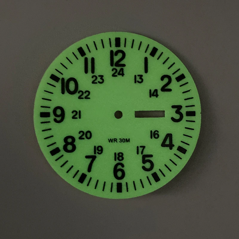 Custom Logo Full Luminous 24h Green Watch Dial Face Printing With Date Window Custom Watch Dial Maker