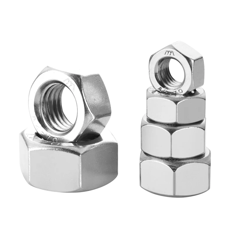 All Size Standard Parts M8 304/316 DIN 934 a4-80 Metric Inch Stainless Steel Nuts Customize Manufacturer High Quality Hex Nut