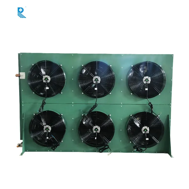 Copper Fin Copper Tube Air Cooled Condenser Refrigeration Condenser  For Cold Room