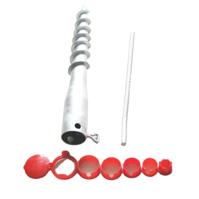 Hot dipped galvanized 68x550 mm ground screw anchor, screw piles