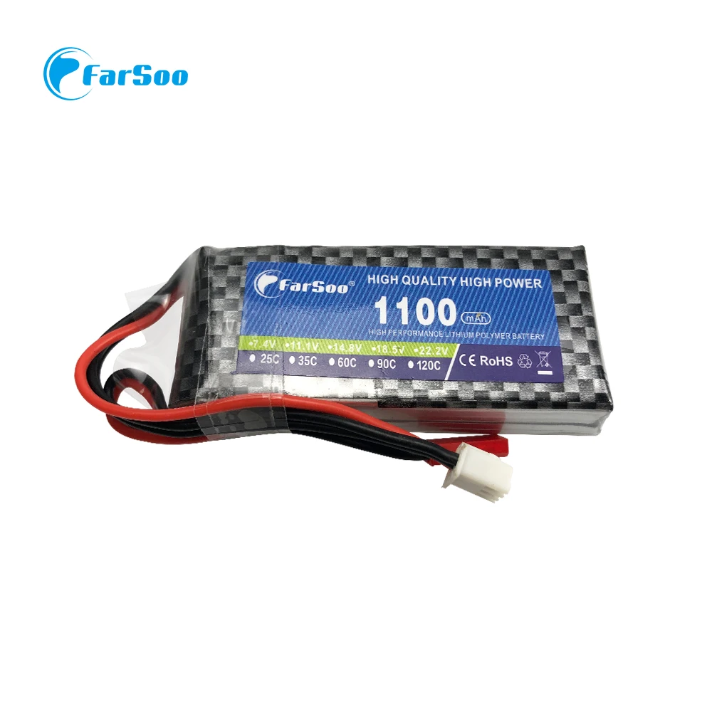 2S 7.4V  Lipo battery  1100mAh 35C 40C For RC Airplane Drone Helicopter Car 2S Lithium Battery