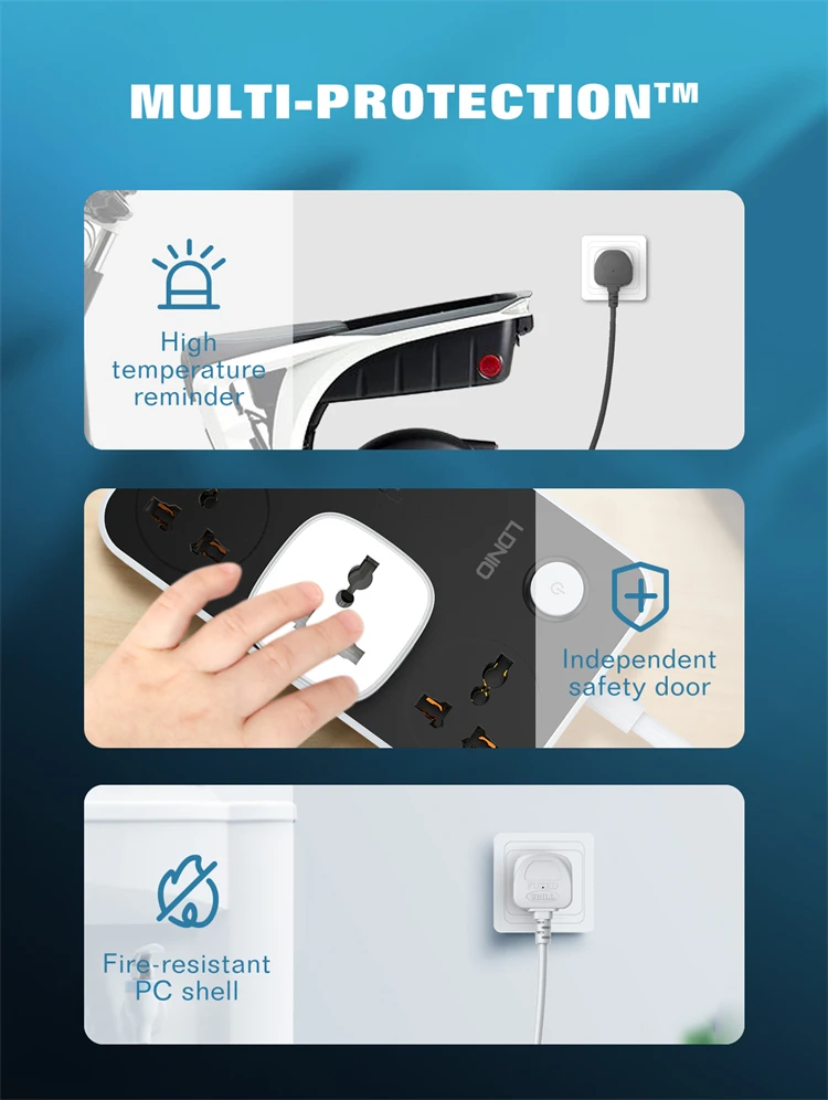LDNIO SCW1050 2500W 10A EU US UK Conversion Tuya Socket Plug Wireless Control Wifi Smart Home Power Socket