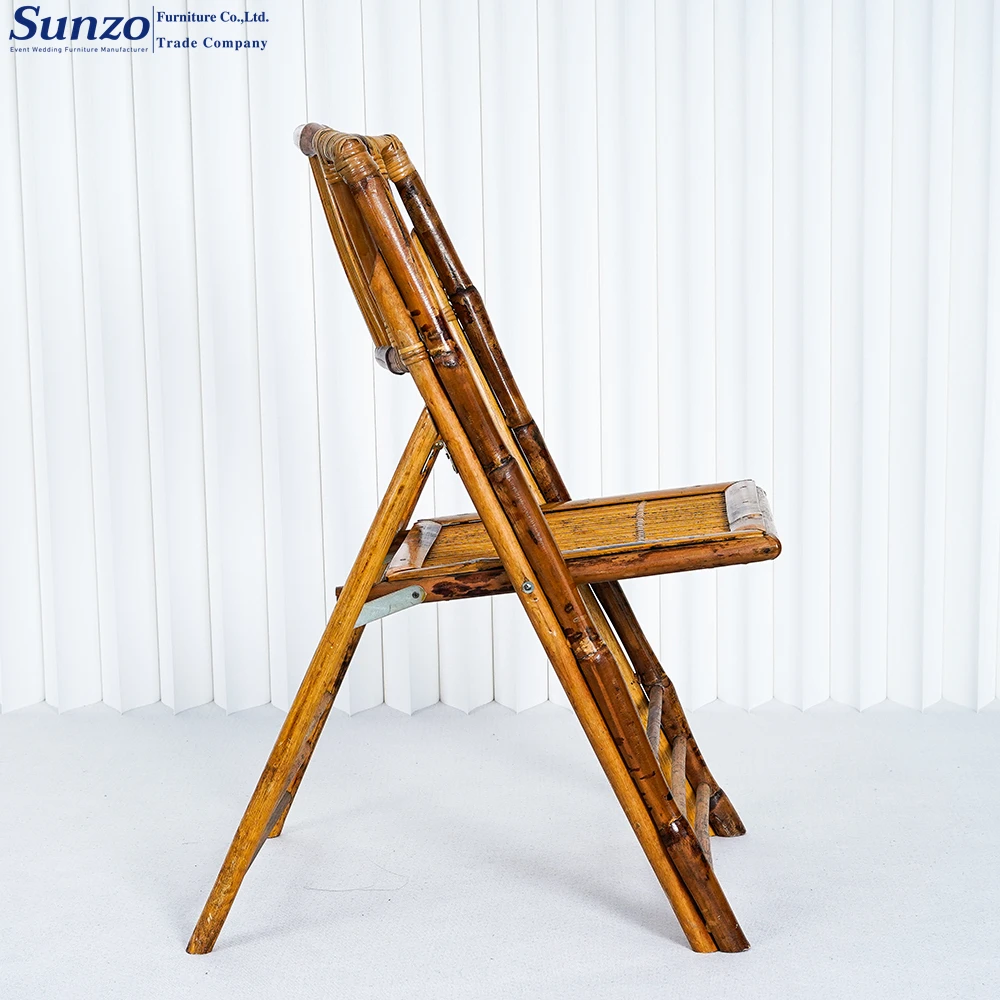 Banquet Bamboo Folding Chair Colorful Foldable for Party Villa Wedding Bar Event