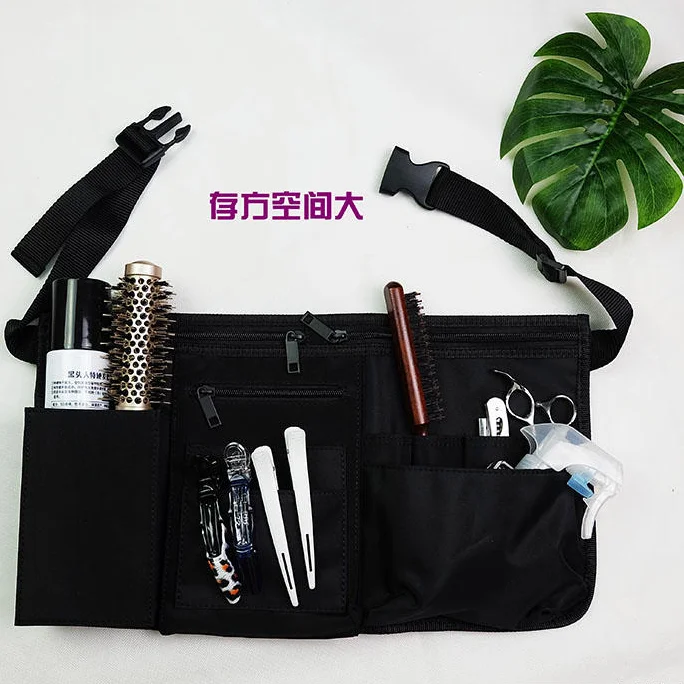 Модный фартук из 600D полиэстера для короткой талии парикмахерской с карманом на молнии