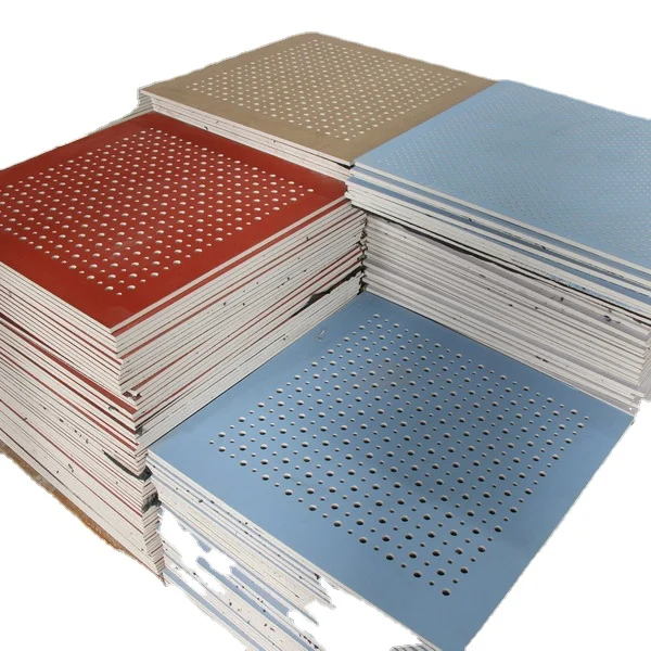 Soundproof gypsum board with round hole making machine