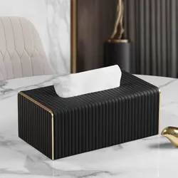 MAVOBO 2022 New Arrival Elegant Tissue Box Home Bedroom Use Italy Stripe Paper Tissue Box Custom Logo Tissue Paper Box Cover