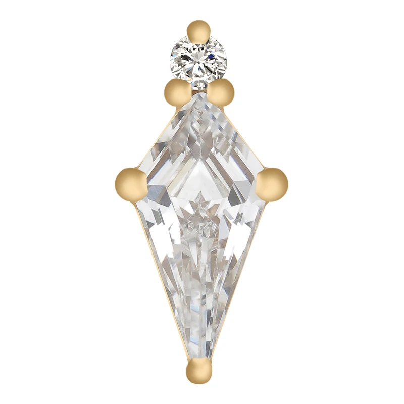 New Giometal ASTM F136 Titanium PVD 18K Gold Threaedless or Threaded Piercing Earrings Tragus Daith Helix Body Jewelry Wholesale