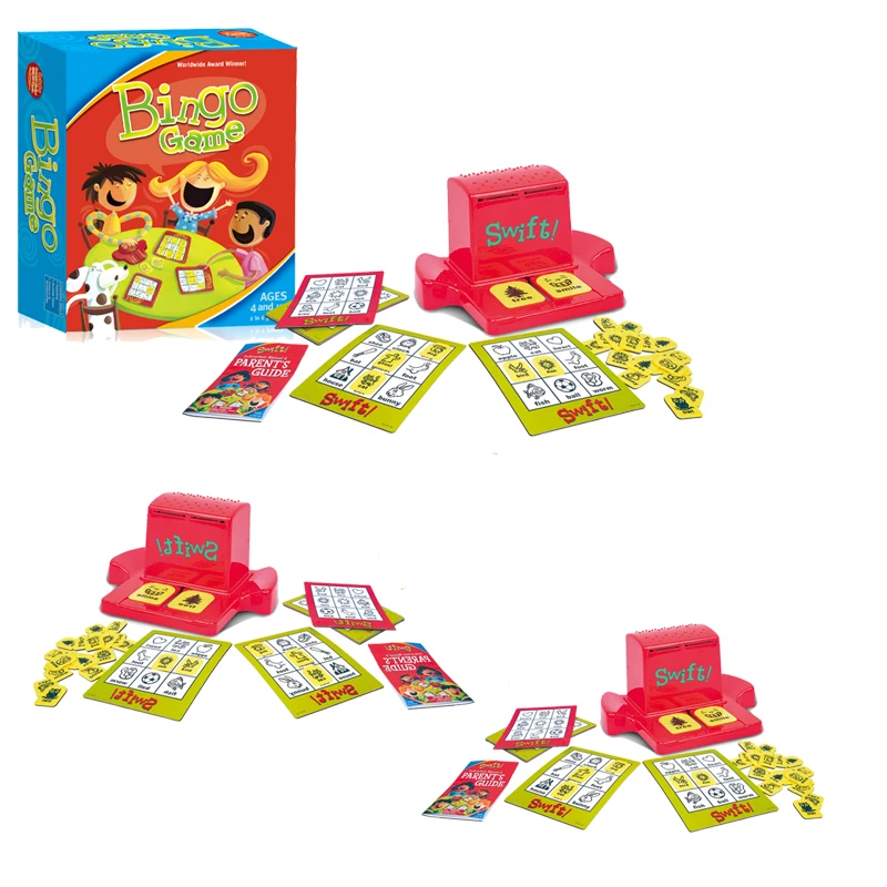 Learn vocabulary see pictures know things parent-child board game bingo game for kids