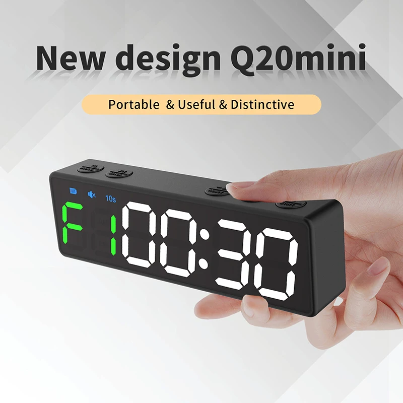 YIZHI Custom LOGO Q20 Mini Indoor Countdown Fitness Boxing Timer 1 inch Digit Display LED Digital GYM Sports Timer for Sale